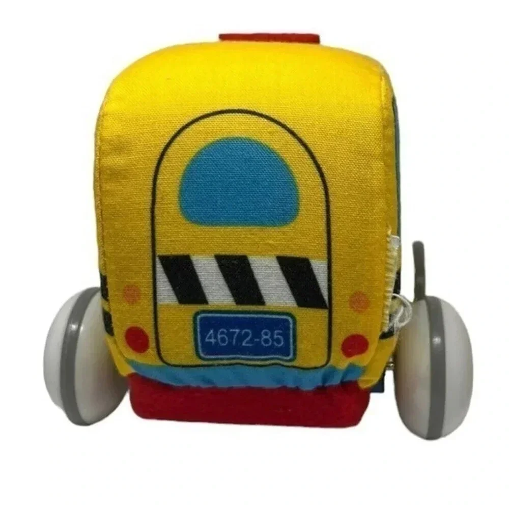 Melissa & Doug K's Kids Pull-Back Town Vehicles Soft Cloth Rolling Cars Cops Bus